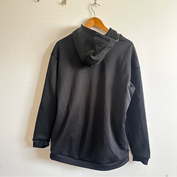 Adidas Black and White Hoodie with Iconic Stripes - Picture 4 of 5